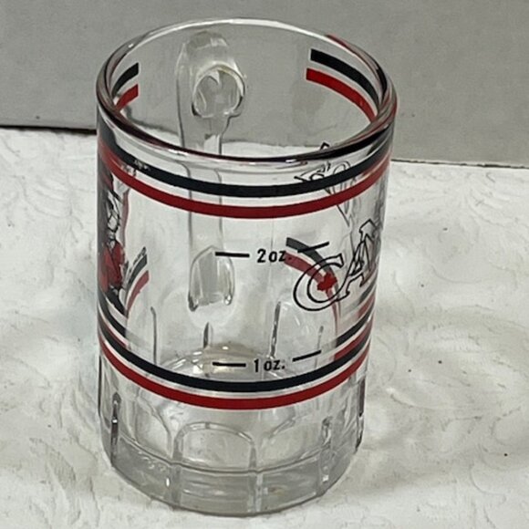 Mini-mug Shot Glass Canada Bear Mountie Red Black 2oz France - Picture 3 of 13